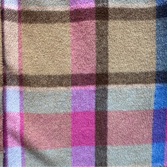 ANTHROPOLOGIE | AVEC LES FILLES Pink Tan Brown Blue Plaid Shacket Jacket – XS - Picture 6 of 10